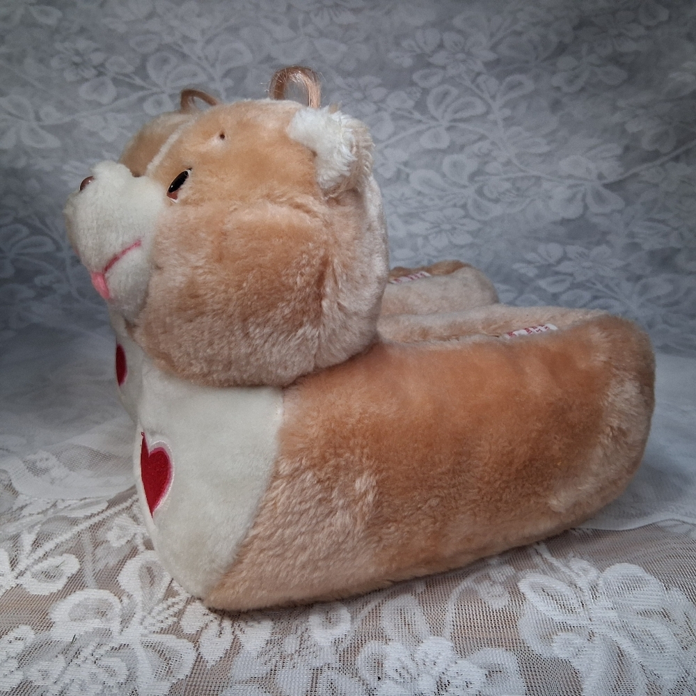 Vintage 1984 Care Bears Slippers Tenderheart Bear - Picture 4 of 14